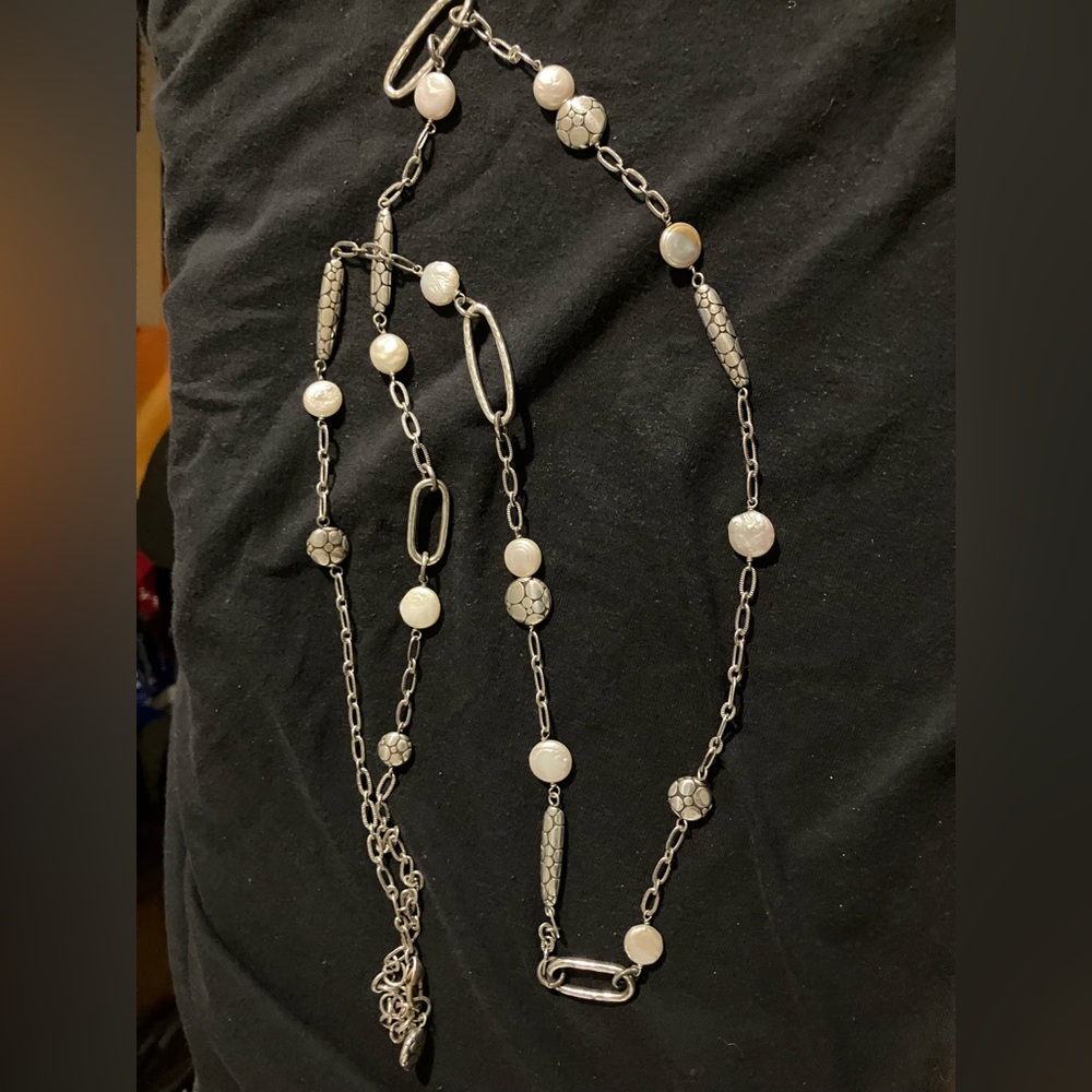 Brighton Long Pebble Collection Freshwater Pearl Necklace